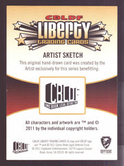 2011 Cryptozoic CBLDF Liberty Artist Sketch Card by Remy "Eisu" Mokhtar - TvMovieCards.com