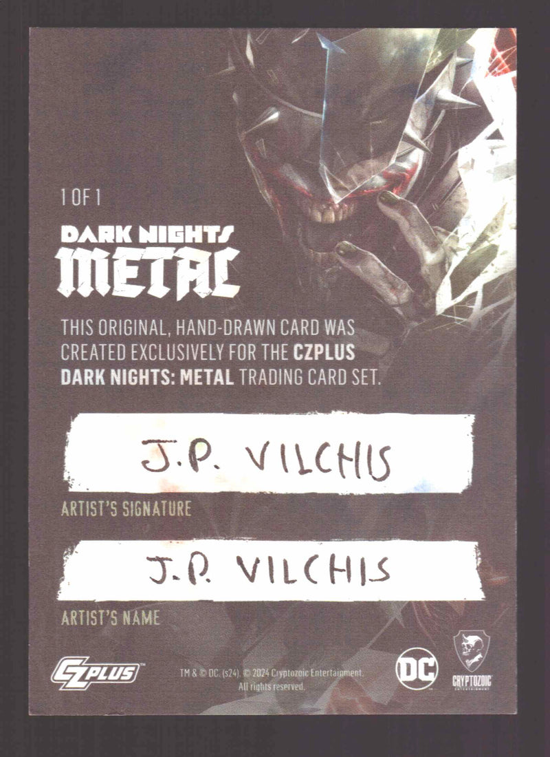 2024 CZX Dark Nights Metal Artist Sketch Trading Card by J.P. Vilchis Aquaman - TvMovieCards.com