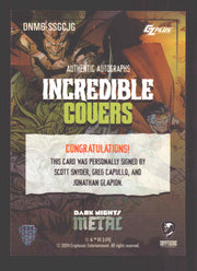 2024 CZX Dark Nights Metal Triple Autograph Card Synder / Capullo / Glapion - TvMovieCards.com