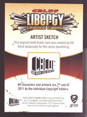 2011 Cryptozoic CBLDF Liberty Artist Sketch Trading Card by Mickey Clausen MAC - TvMovieCards.com