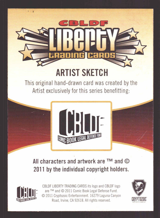 2011 Cryptozoic CBLDF Liberty Artist Sketch Trading Card by Danielle Soloud   - TvMovieCards.com