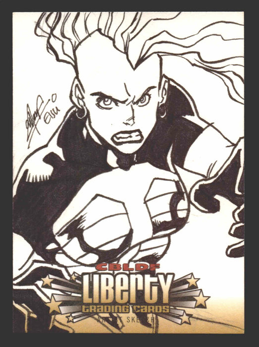 2011 Cryptozoic CBLDF Liberty Artist Sketch Card by Remy "Eisu" Mokhtar - TvMovieCards.com