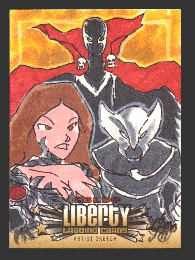 2011 Cryptozoic CBLDF Liberty Artist Sketch Card by Christian James Thomas   - TvMovieCards.com