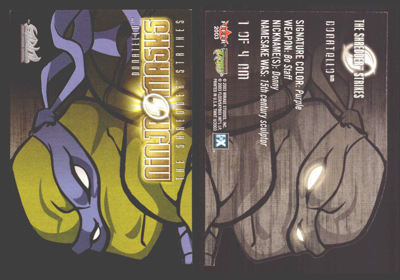 2003 Teenage Mutant Ninja Turles TMNT 1/2 Fleer Insert Chase You Pick Single Cards