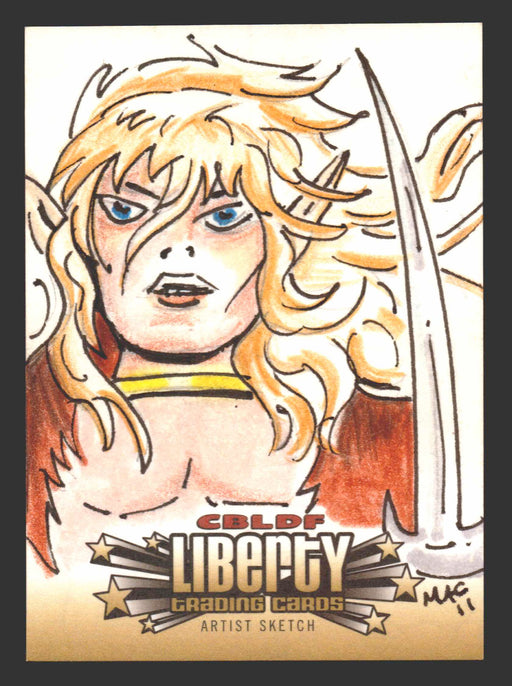2011 Cryptozoic CBLDF Liberty Artist Sketch Trading Card by Mickey Clausen MAC - TvMovieCards.com