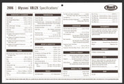2006 Buell Motorcycle Dealer Sales Floor Specifications Card Ulysses XB12X   - TvMovieCards.com
