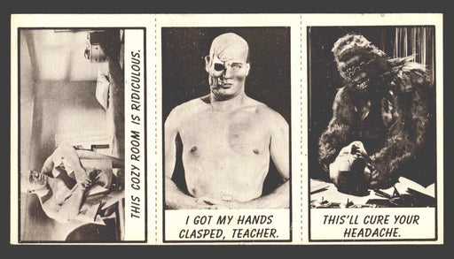 1963 Monster Laffs Midgees Trading Card Panel of 3 Cards #53 #107 #72 - TvMovieCards.com