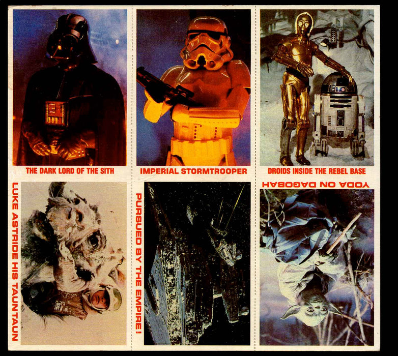 Star Wars Card Set 6 Panels of 6 Cards 36 cards 1980 Burger King   - TvMovieCards.com