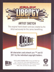 2011 Cryptozoic CBLDF Liberty Artist Sketch Trading Card by Mickey Clausen MAC - TvMovieCards.com