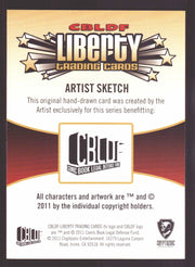 2011 Cryptozoic CBLDF Liberty Artist Sketch Card by Erik Larson   - TvMovieCards.com