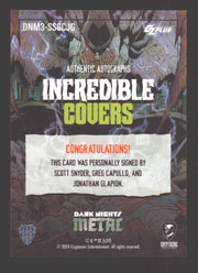 2024 CZX Dark Nights Metal Triple Autograph Card Synder / Capullo / Glapion - TvMovieCards.com