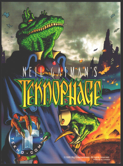 1995 Neil Gaiman's Lady Justice / Teknophage 2-sided Promo Card 5x7 Tekno Comix   - TvMovieCards.com