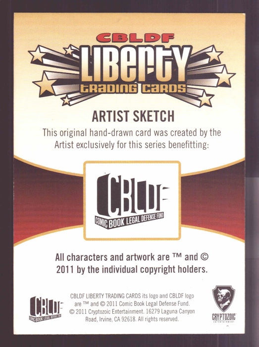 2011 Cryptozoic CBLDF Liberty Artist Sketch Card by Remy "Eisu" Mokhtar - TvMovieCards.com