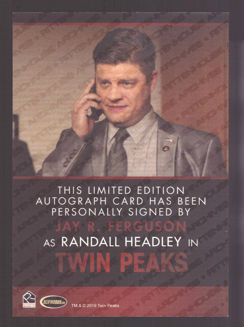 2025 Twin Peaks Log Lady Chronicles Jay R Ferguson Archives Box Autograph Card - TvMovieCards.com