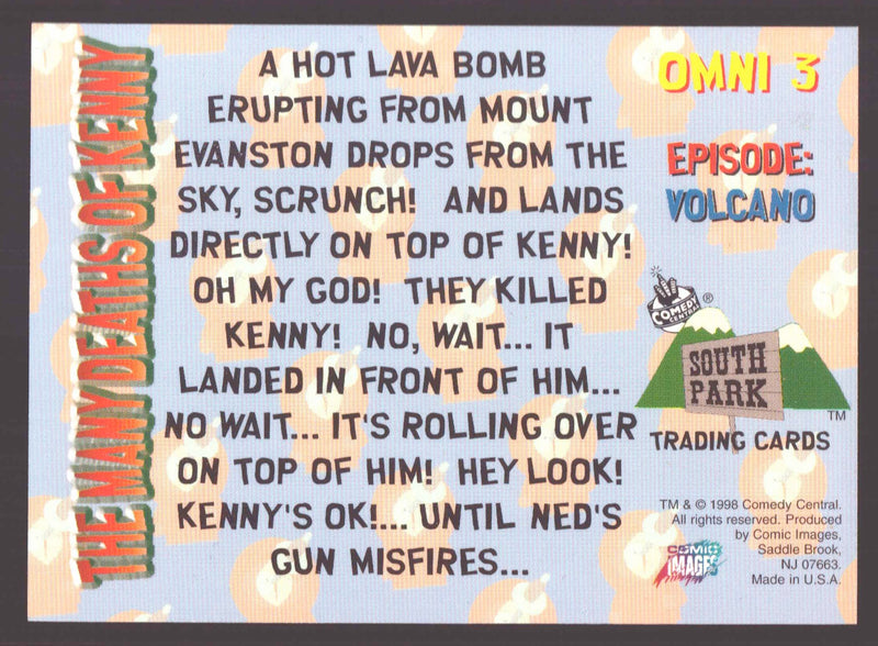 1998 Comic Images South Park The Many Deaths of Kenny OmniChrome OMNI #3