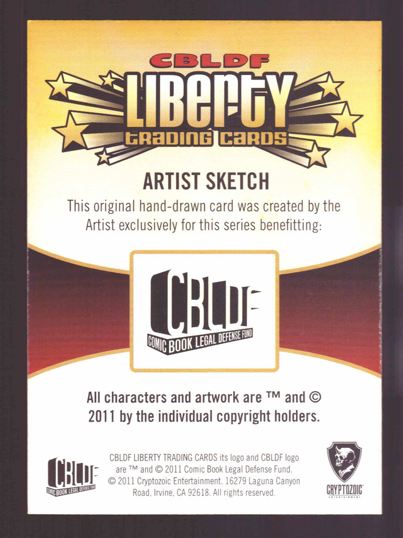 2011 Cryptozoic CBLDF Liberty Artist Sketch Card by Christian James Thomas   - TvMovieCards.com