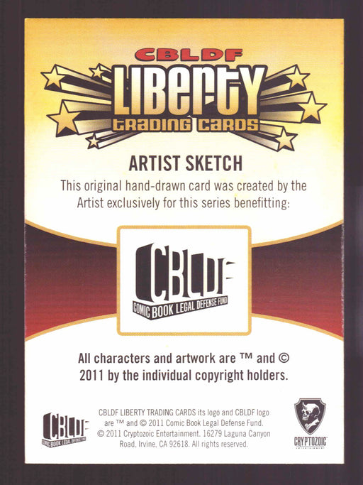 2011 Cryptozoic CBLDF Liberty Artist Sketch Card by Christian James Thomas   - TvMovieCards.com