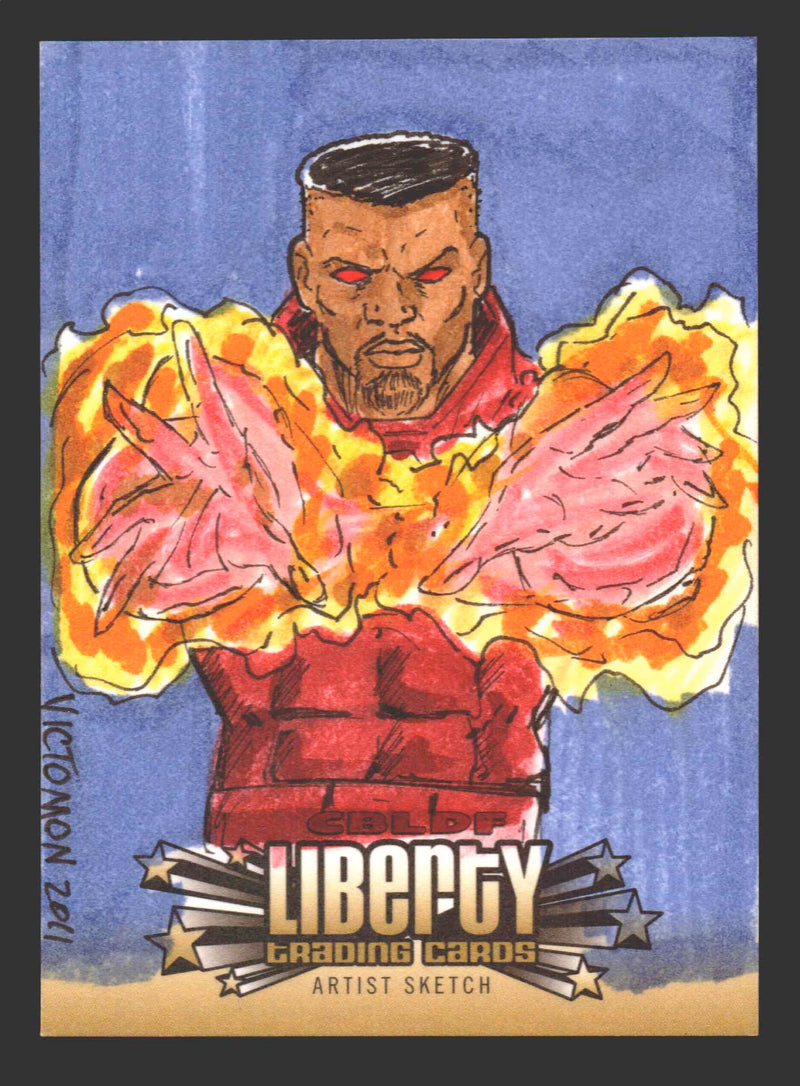 2011 Cryptozoic CBLDF Liberty Artist Sketch Card by Victor "Victomon" Rodriguez   - TvMovieCards.com