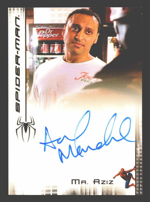 2007 Spider-man 3 Movie Aasif Mandvi as Mr. Aziz Autograph Trading Card - TvMovieCards.com