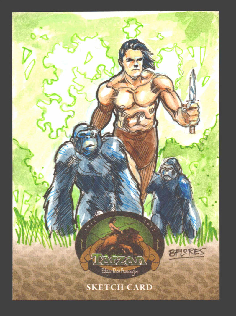 Tarzan 100th Anniversary Artist Sketch Trading Card Bien Flores Cryptozoic