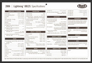 2006 Buell Motorcycle Dealer Sales Floor Specifications Card Lightning XB12S   - TvMovieCards.com