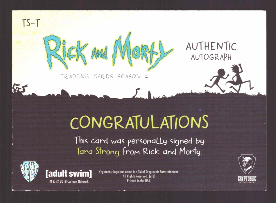 2019 Rick and Morty Season 2 TS-T Tara Strong as Tinkles Autograph Card   - TvMovieCards.com