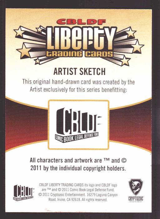 2011 Cryptozoic CBLDF Liberty Artist Sketch Trading Card by George Deep   - TvMovieCards.com