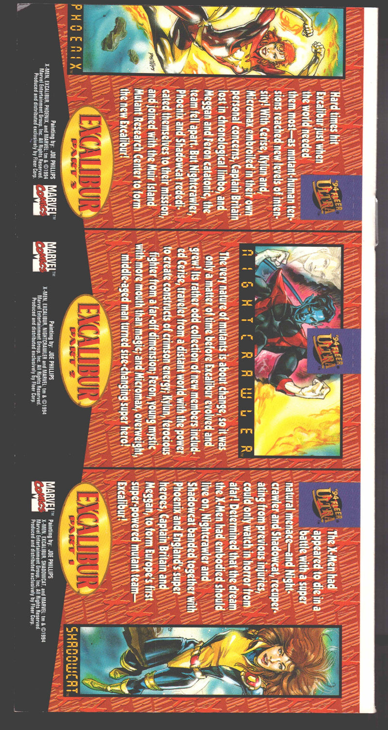 1994 Fleer Ultra X-Men Uncut Print Coupon Ultraprint & (3) X-Factor Promo Cards