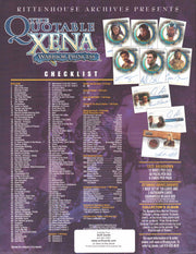 The Quotable Xena Warrior Princess Trading Card Dealer Sell Sheet Sale Ad 2003   - TvMovieCards.com