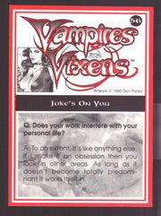 1994 Vampires and Vixens Don Paresi Signed Trading Card #56 Joke's On You - TvMovieCards.com