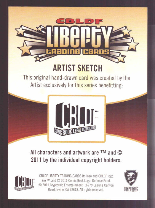 2011 Cryptozoic CBLDF Liberty Artist Sketch Card Bone by Larry Marder - TvMovieCards.com