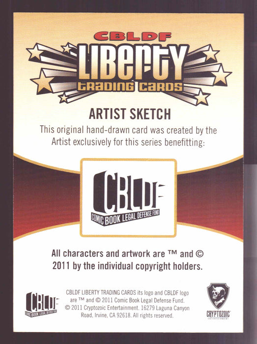 2011 CBLDF Comic Book Legal Defense Fund Liberty Artist Sketch Trading Card - TvMovieCards.com