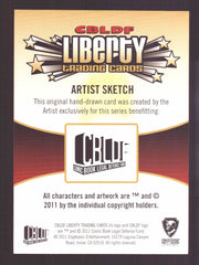 2011 Cryptozoic CBLDF Liberty Artist Sketch Trading Card by Jason Durden   - TvMovieCards.com