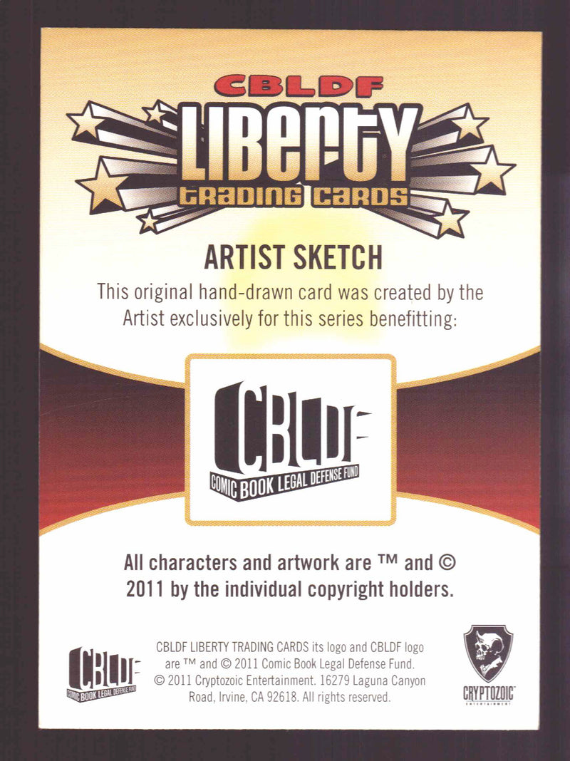 2011 Cryptozoic CBLDF Liberty Artist Sketch Trading Card by Jason Durden   - TvMovieCards.com