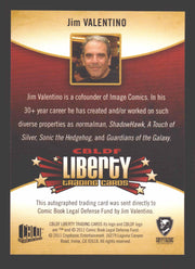 2011 Cryptozoic CBLDF Liberty Artist Jim Valentino Autograph Card - TvMovieCards.com