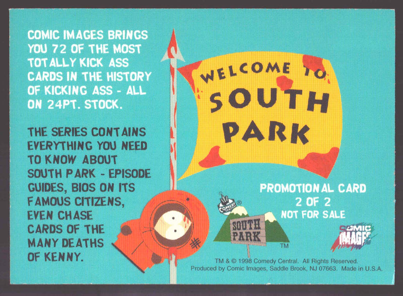 1998 Comic Images South Park Promo Card 2 of 2