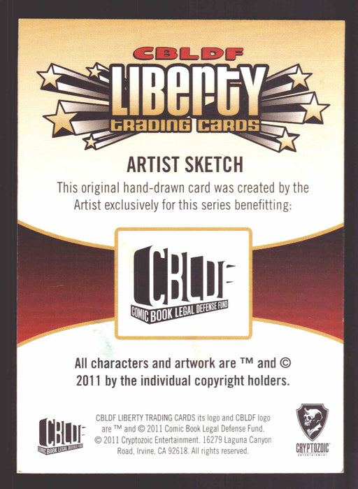 2011 Cryptozoic CBLDF Liberty Artist Sketch Trading Card by Danielle Soloud   - TvMovieCards.com