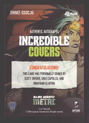 2024 CZX Dark Nights Metal Triple Autograph Card Synder / Capullo / Glapion - TvMovieCards.com