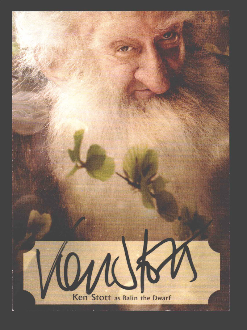 The Hobbit Desolation of Smaug Poster Autograph Card Ken Stott as Balin KS-P