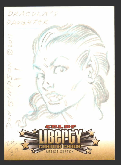 2011 Cryptozoic CBLDF Liberty Artist Sketch Trading Card by Don Simpson   - TvMovieCards.com