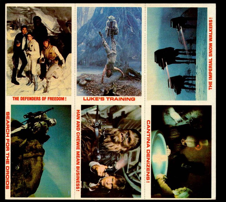 Star Wars Card Set 6 Panels of 6 Cards 36 cards 1980 Burger King   - TvMovieCards.com