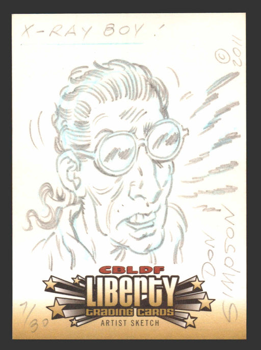 2011 Cryptozoic CBLDF Liberty Artist Sketch Trading Card by Don Simpson - TvMovieCards.com