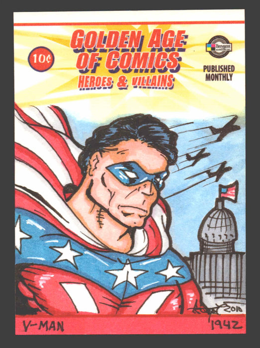 Golden Age of Comics Heroes & Villains Artist Sketch Card Breygent - TvMovieCards.com