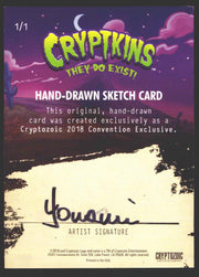 2018 Crypt kins Sketch Trading Card by Yonami Convention Exclusive Cryptozoic - TvMovieCards.com