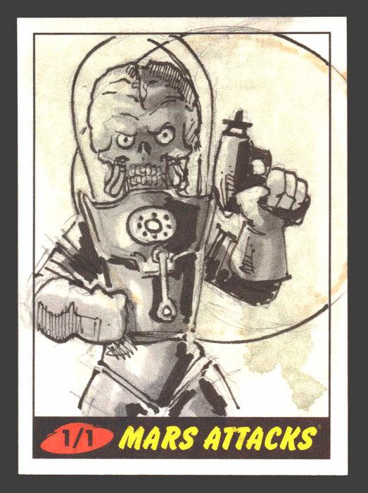 2012 Mars Attacks Heritage Artist Autograph Sketch Trading Card 1/1 Lee Kohse