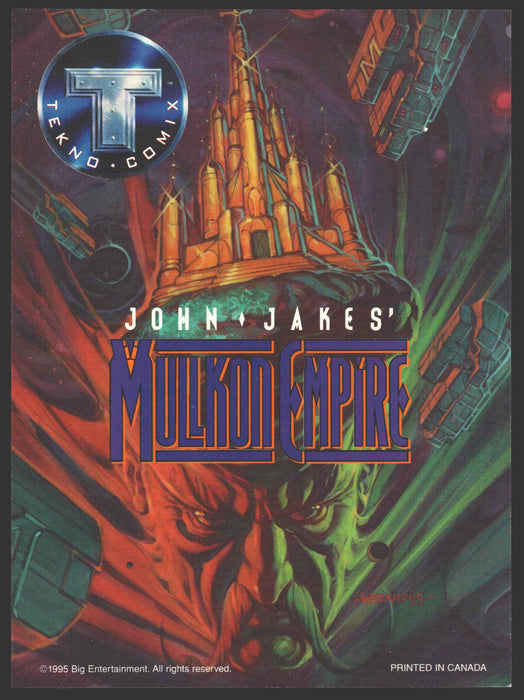 1995 John Jakes Mullkon Empire / Mike Danger 2-sided Promo Card 5x7 Tekno Comix   - TvMovieCards.com