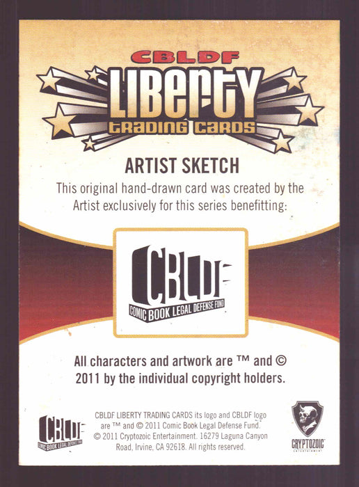 2011 Cryptozoic CBLDF Liberty Artist Sketch Trading Card by Mark Tannacore   - TvMovieCards.com