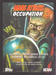 2015 Mars Attacks Occupation Mars-Attacks Occupation No. 1 Mar IDW Promo Card - TvMovieCards.com