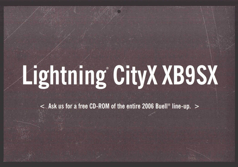 2006 Buell Motorcycle Dealer Sales Floor Specifications Card Lightning CityX XB9 - TvMovieCards.com