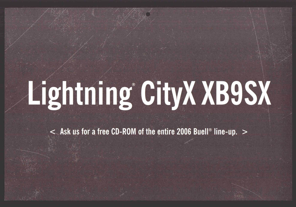 2006 Buell Motorcycle Dealer Sales Floor Specifications Card Lightning CityX XB9SX   - TvMovieCards.com